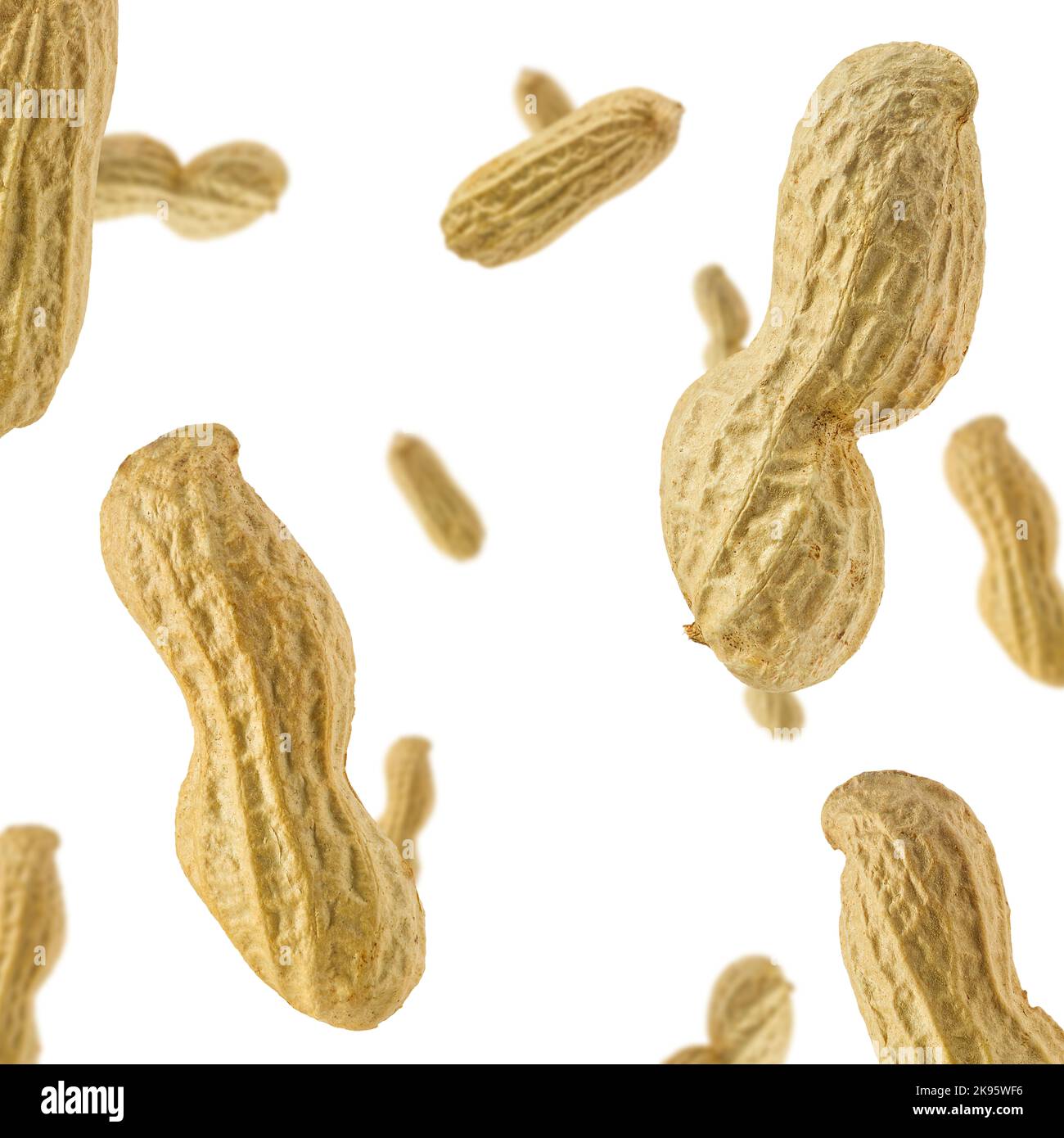 Seamless pattern of Peanuts isolated on white background Stock Photo
