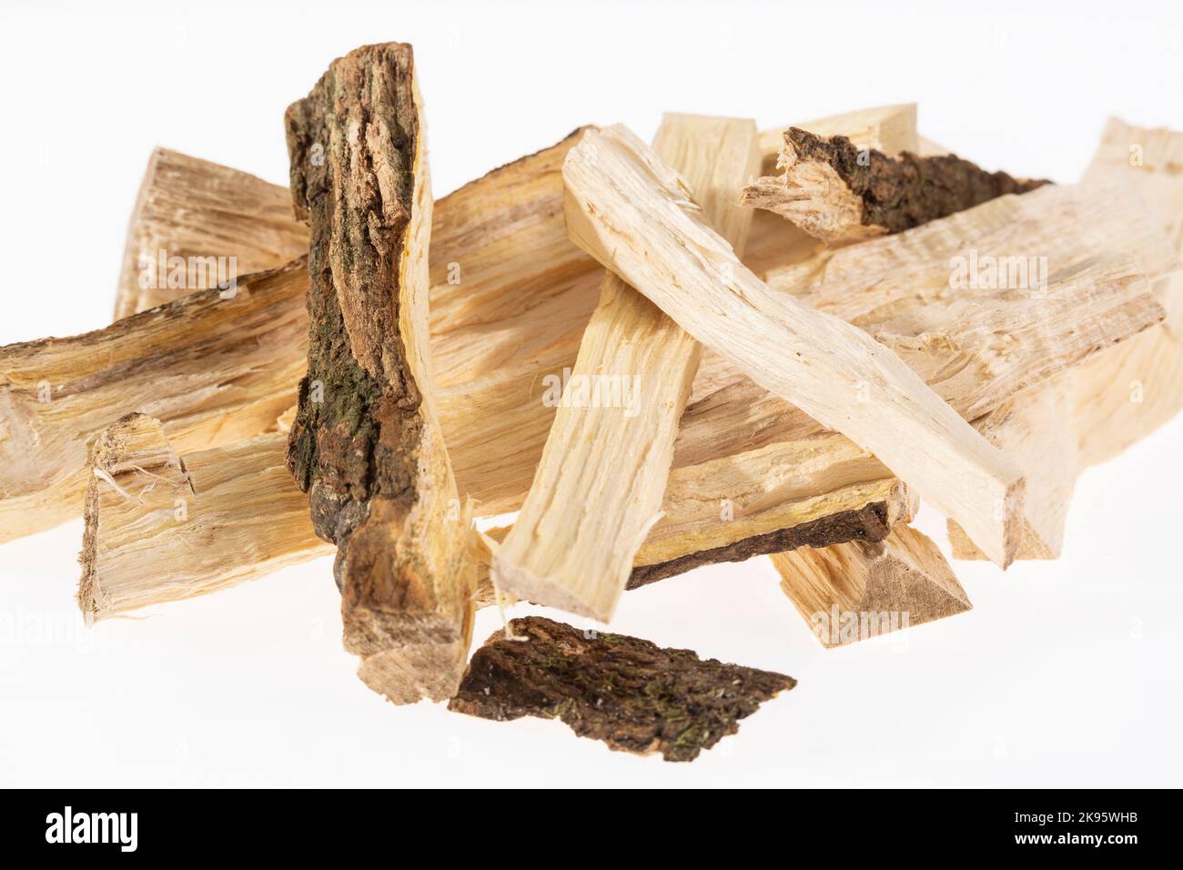 Quassia Amara Stems Of Quassia Medicinal plant; On White Background