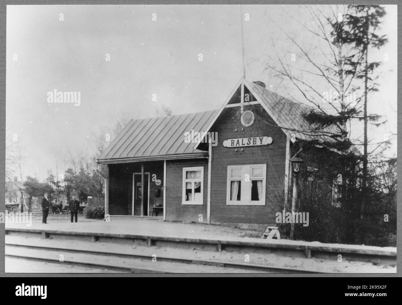 Station opened in 1885. One story station house in wood, built at an