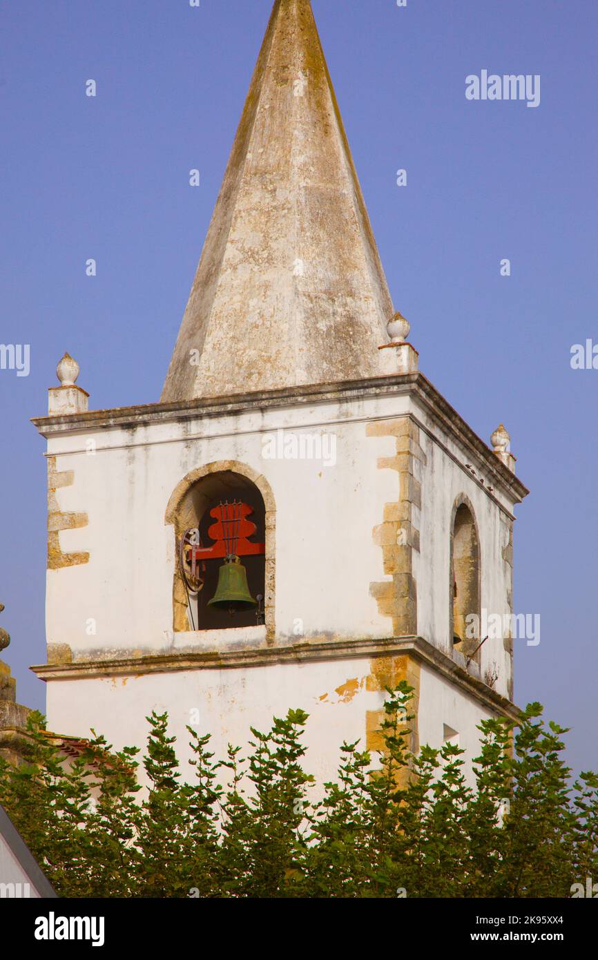 Portugal, Obidos, historic small town,  Santa Maria church, Stock Photo