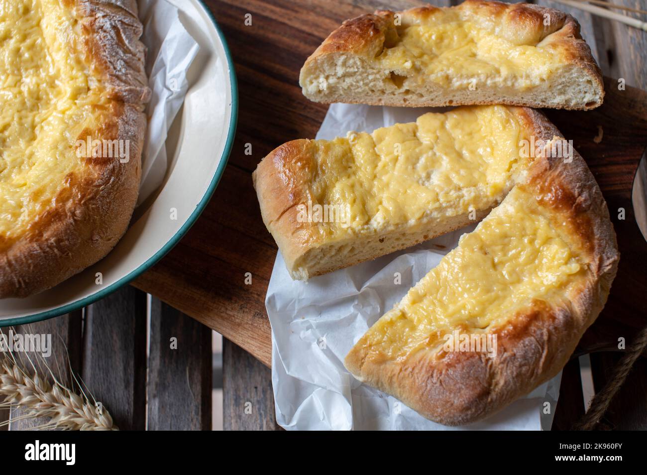 Yeast pastry with quark, lemon topping. Homemade baked Stock Photo Alamy