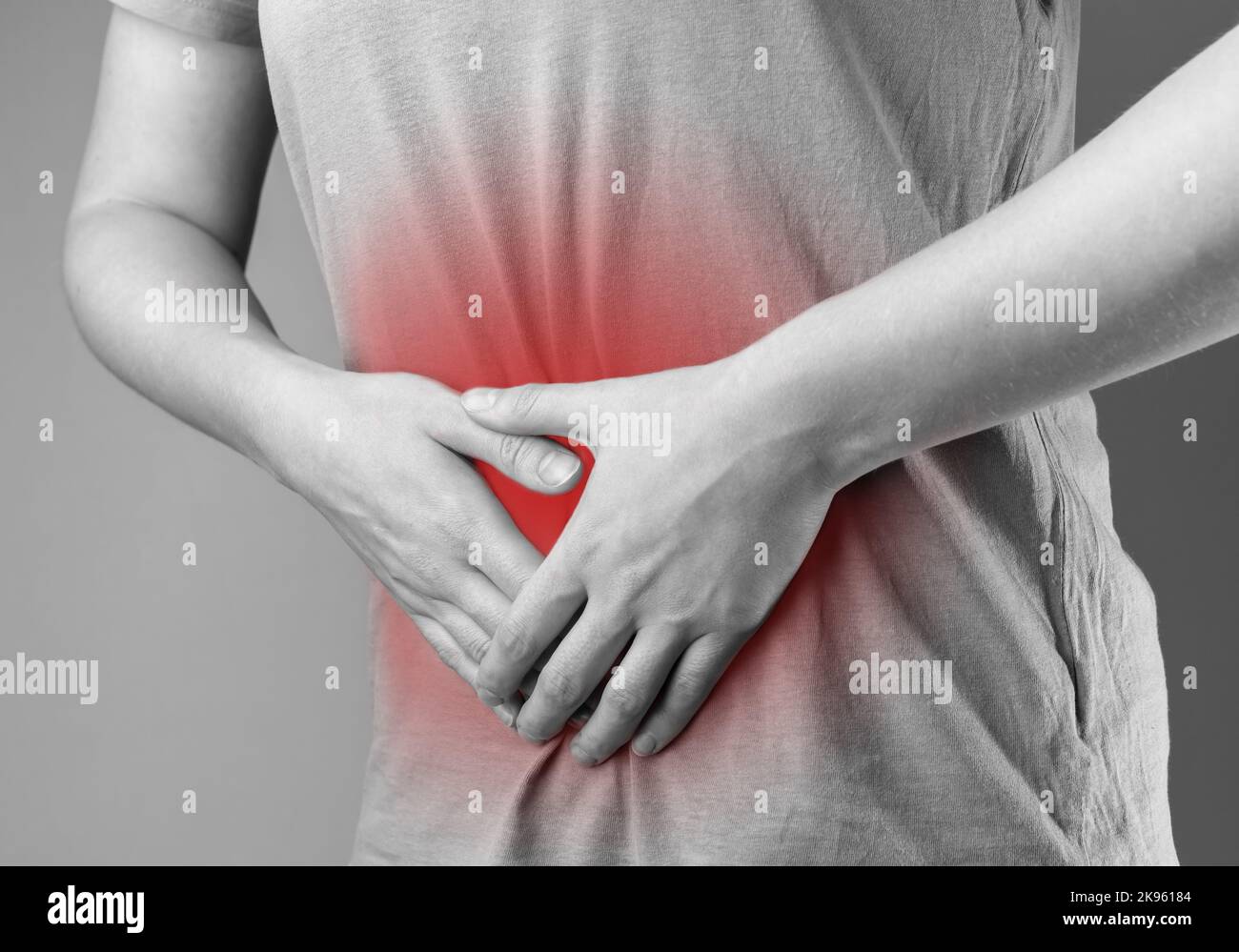 Gastrointestinal disease concept. Stomach ache, indigestion. Diarrhea. High quality photo Stock Photo