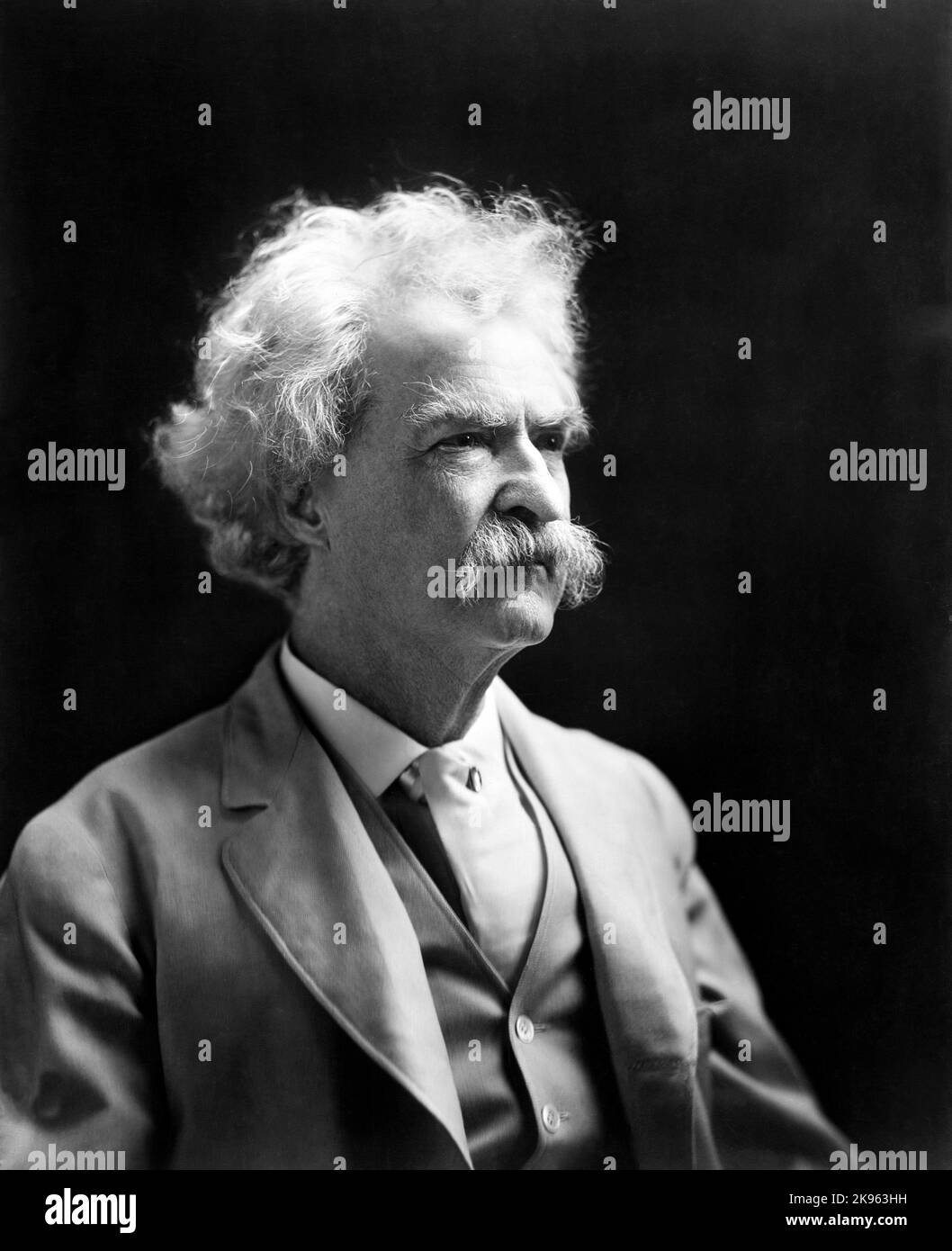 Mark Twaiin (Clemens, Samuel Langhorne ) - america writer - ( 1835-1910) in 1907 May 20. Stock Photo