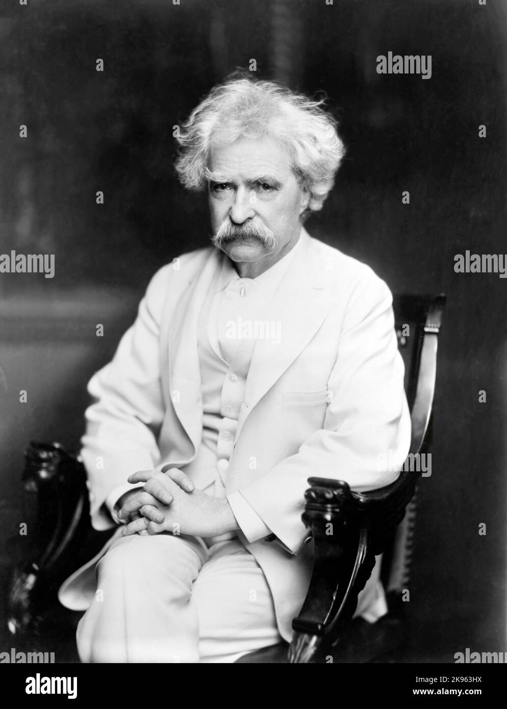 Mark Twaiin (Clemens, Samuel Langhorne ) - american writer - ( 1835-1910) in 1907 Stock Photo