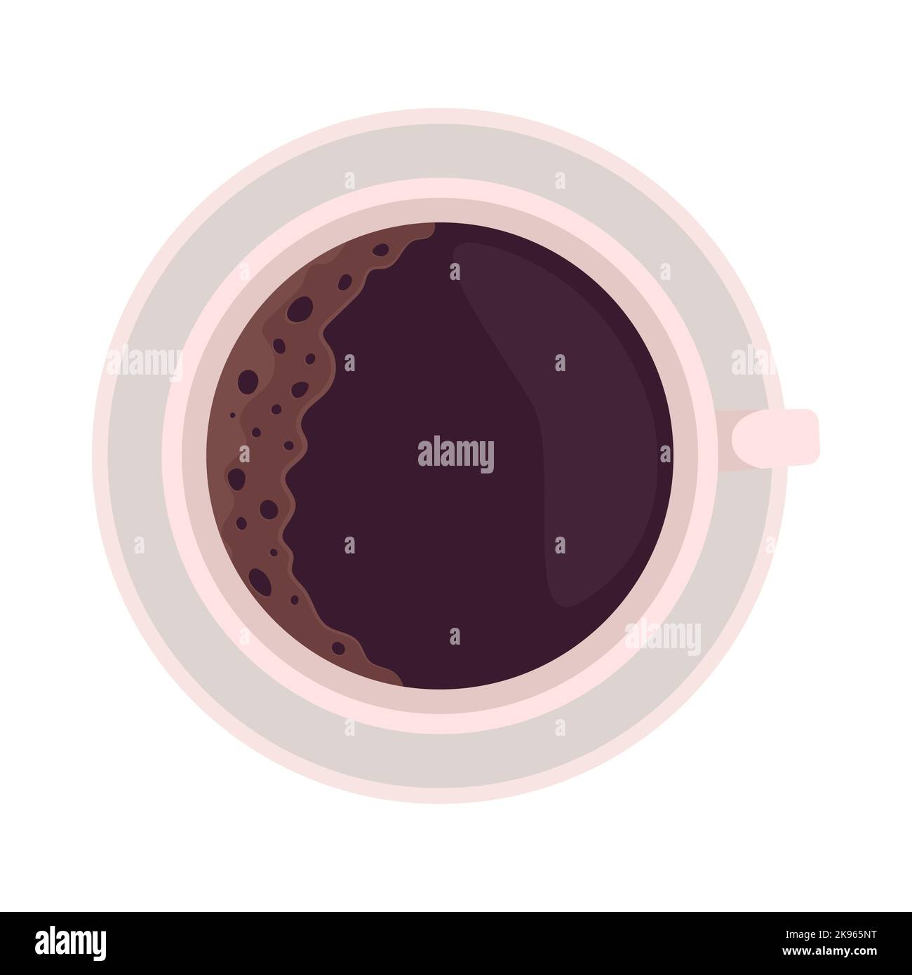 Cup of coffee semi flat color vector object Stock Vector