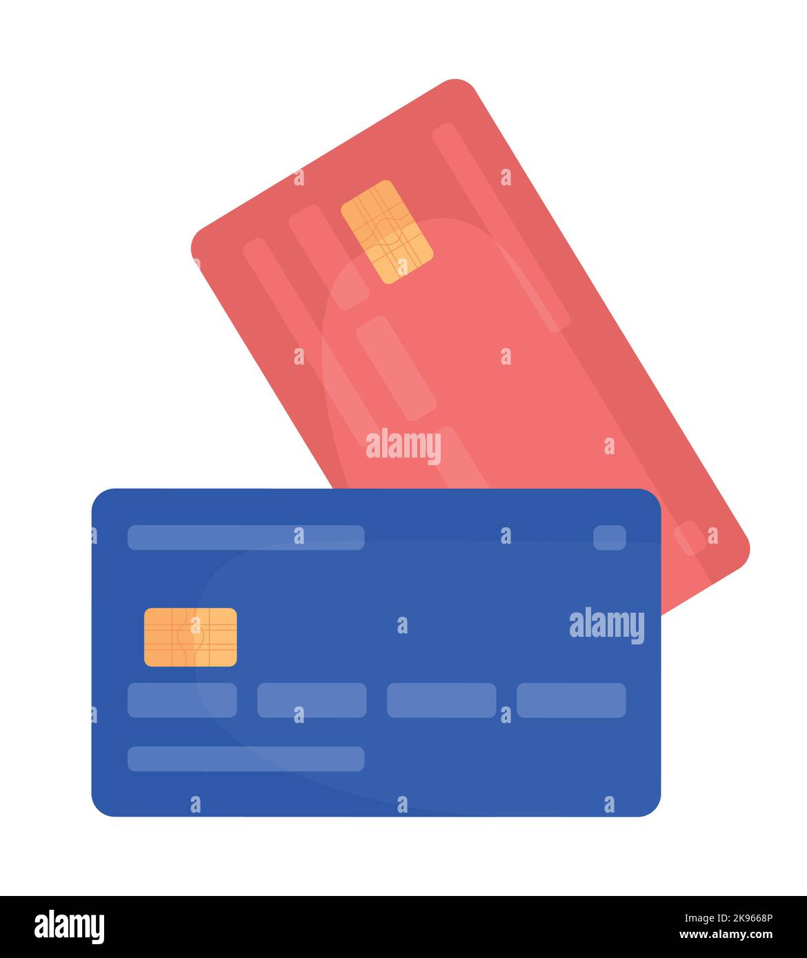 Credit cards semi flat color vector object Stock Vector
