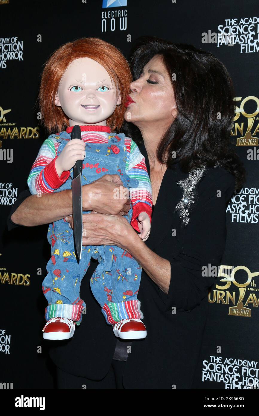 LOS ANGELES - OCT 25: Shohreh Aghdashloo, Chucky at the 50th Saturn