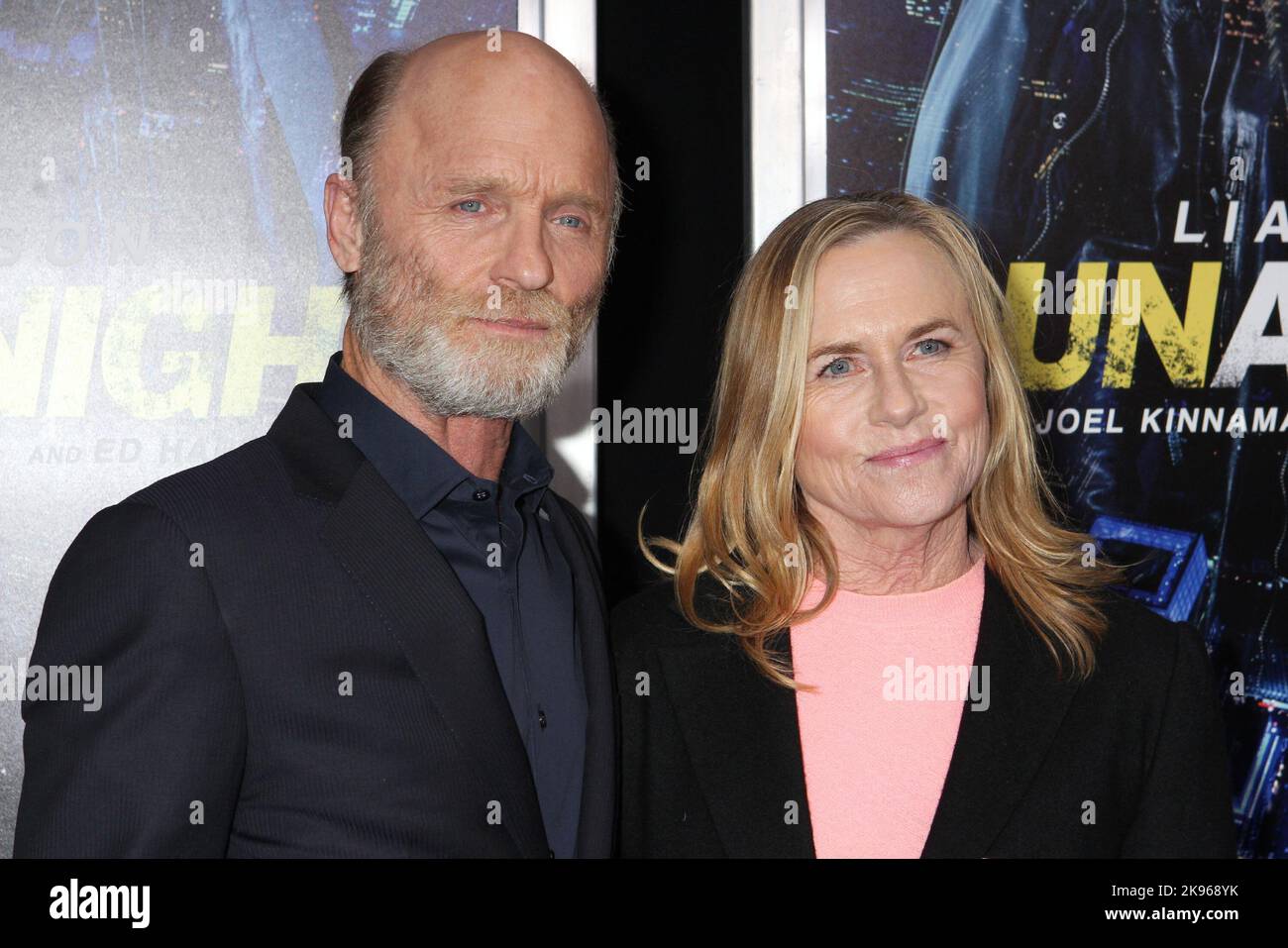 Ed Harris and Amy Madigan attend the world premiere of Warner Bros. Pictures' "Run All Night" at