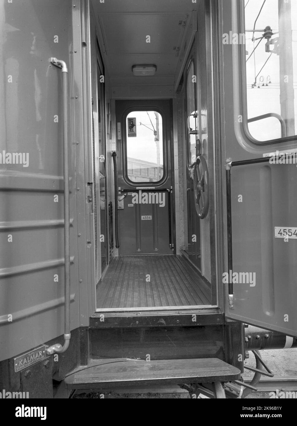 State Railways, SJ Wlao5B 4554. The Vestibul wagon, Staircase Stock Photo