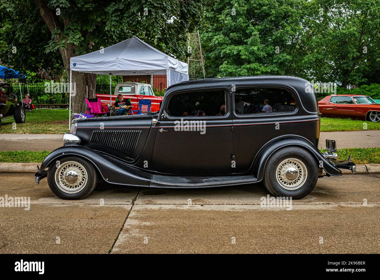 Des Moines, IA July 01, 2022 High perspective side view of a 1934