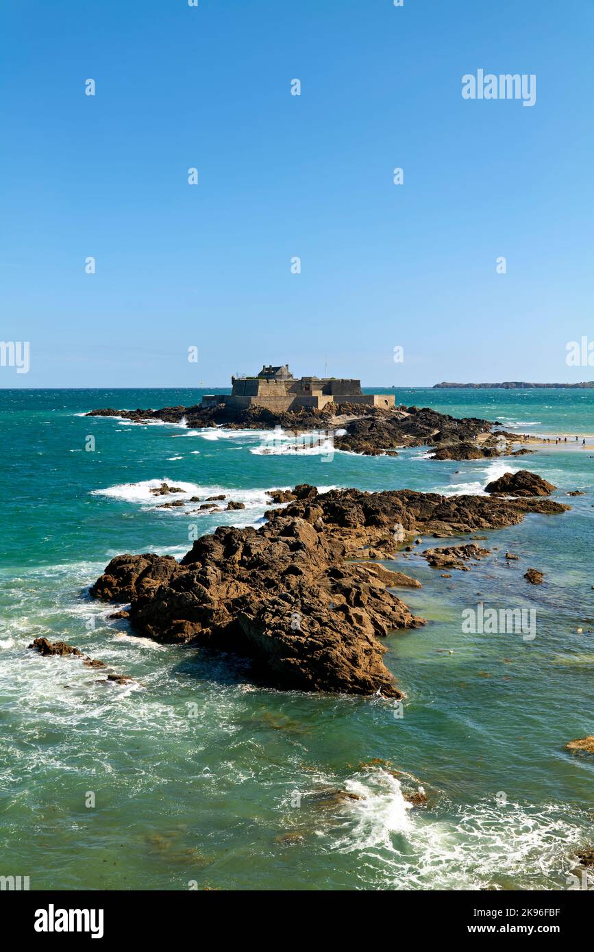 Saint Malo Brittany France. The Fort National Stock Photo