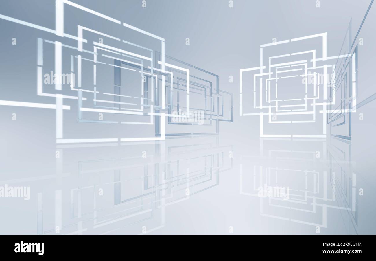 Architecture white grey geometric background. Fantasy futuristic design ...