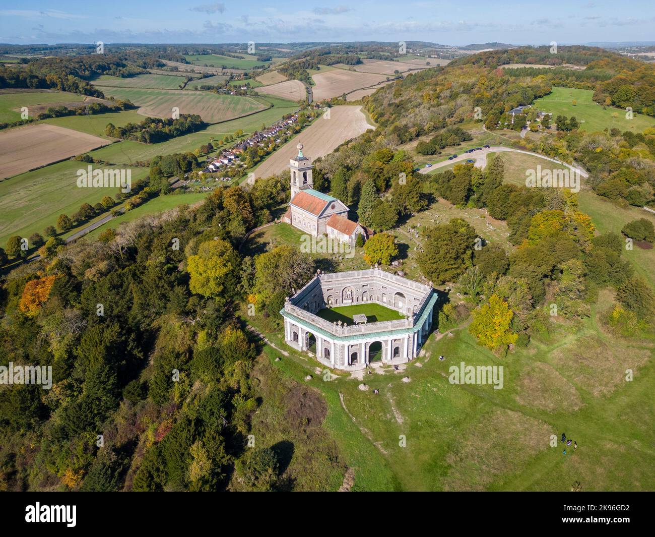 West Hill and Dashwood Mausoleum Stock Photo Alamy