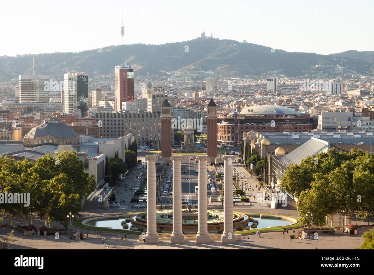 An aerial view of the city of Barcelona in Spain Stock Photo - Alamy
