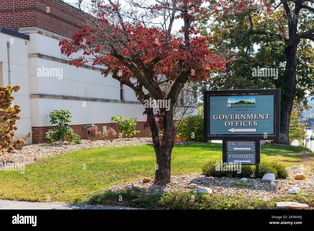 BREVARD NORTH CAROLINA USA 9 OCTOBER 2022 Transylvania Couinty Tax 