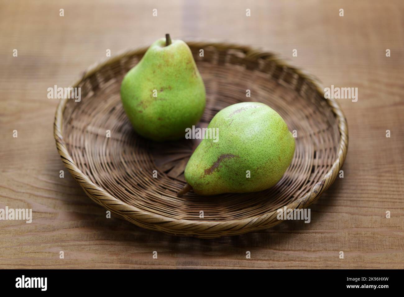 The doyenne du comice is a French pear variety first cultivated in the 19th century. Stock Photo