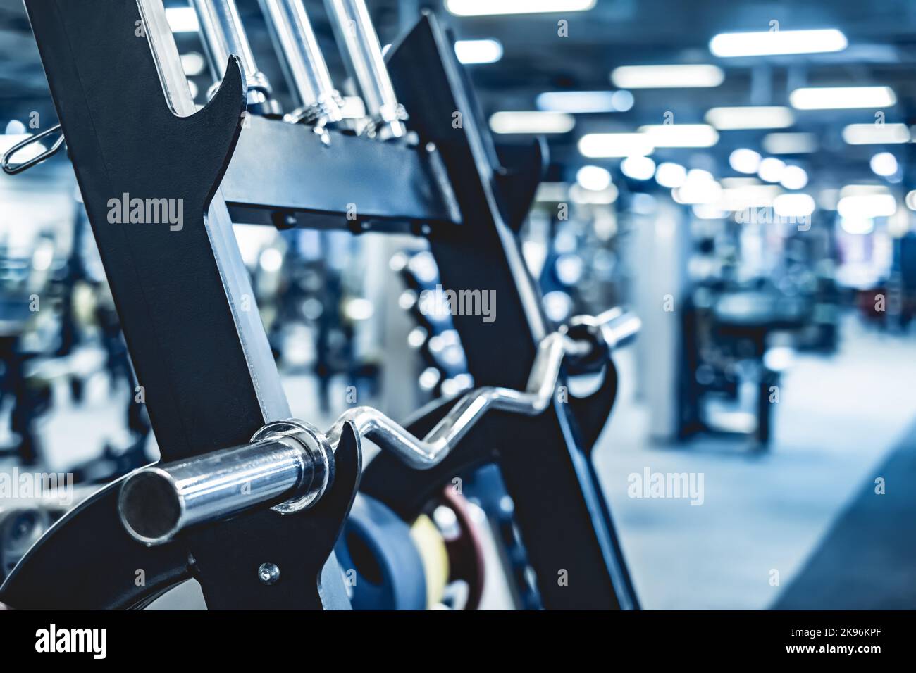 Curved barbell bar Stock Photo Alamy
