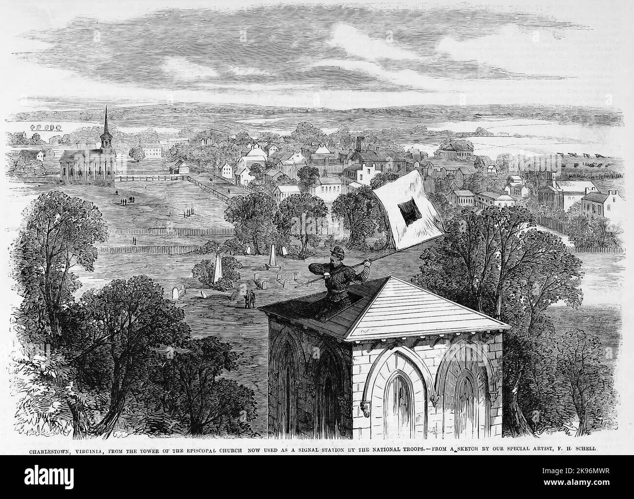 Charles Town, West Virginia, from the tower of the Episcopal Church now