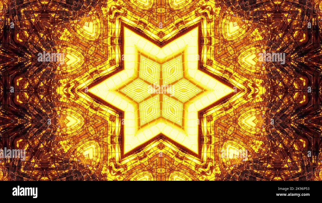 A shiny seamless 3d rendering motion graphics background with yellow ...