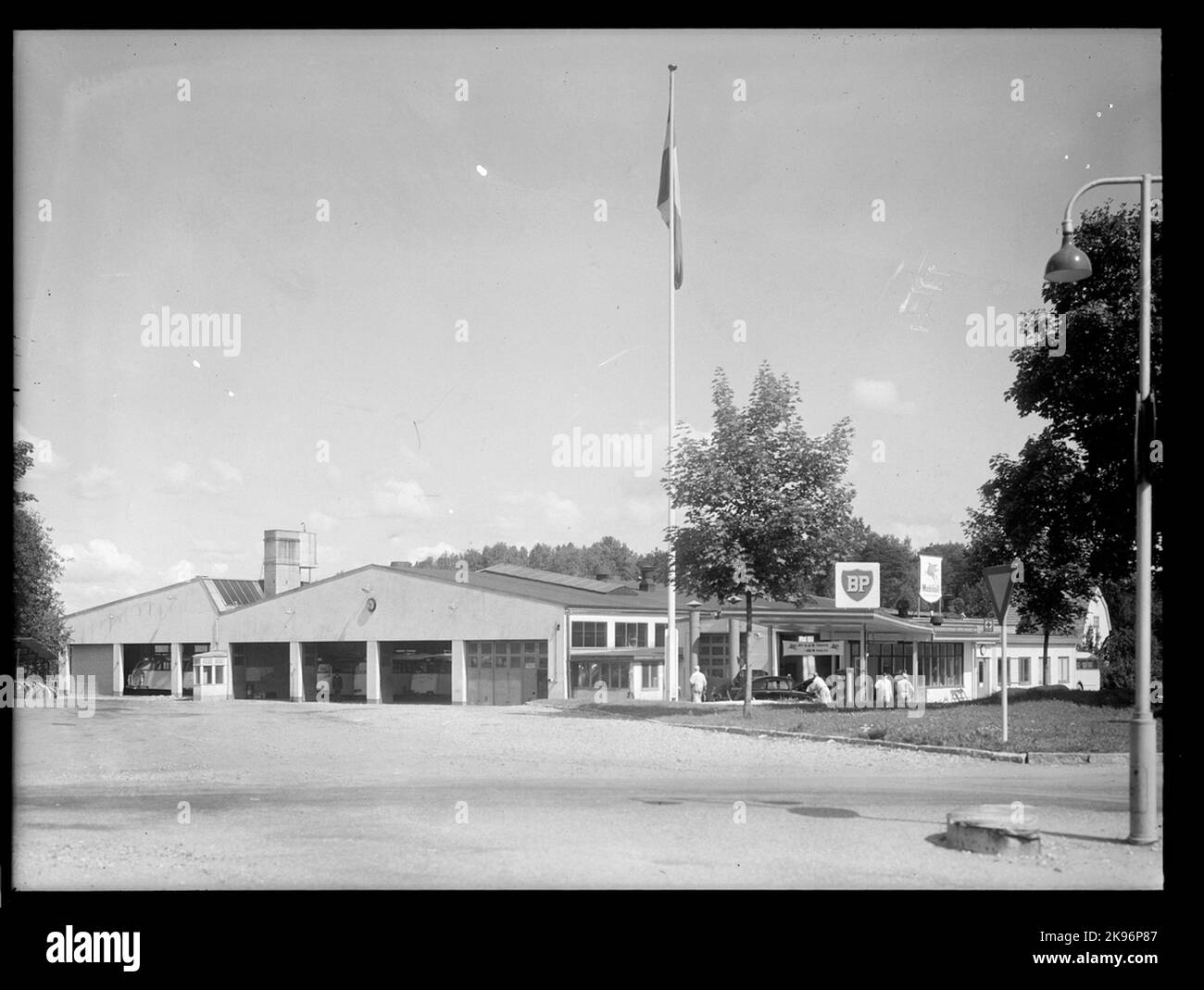 Bus garage in Enebyberg belonging to Stockholm Roslagen's railways