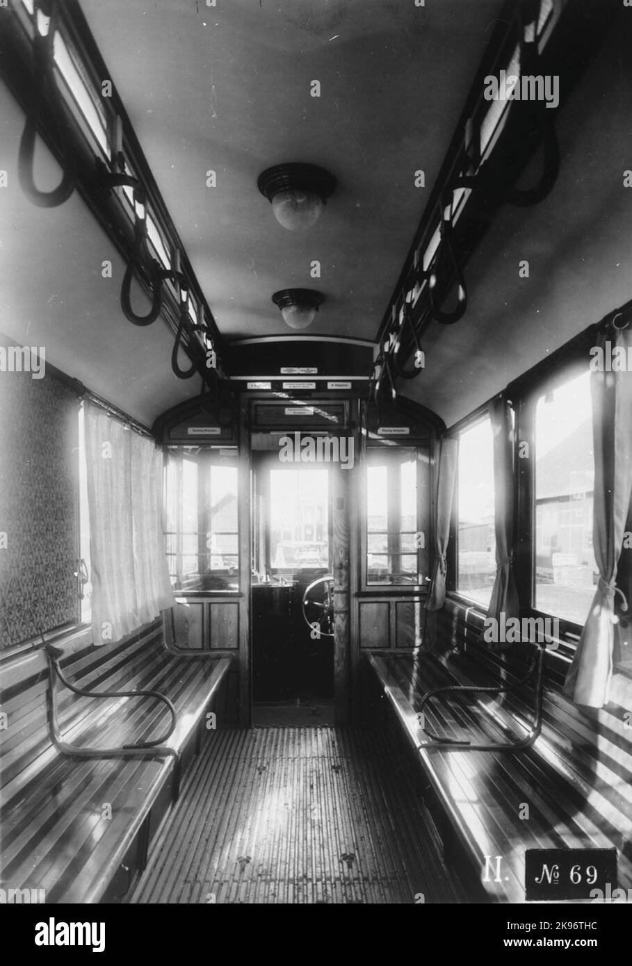Gävle Tramways, Tram 1, Interior Stock Photo - Alamy