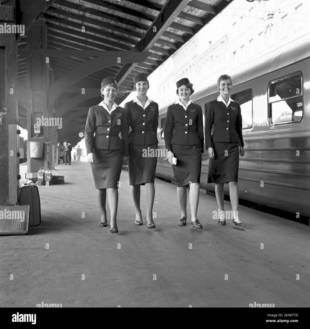 Station hostesses, Stockholm Central Stock Photo Alamy