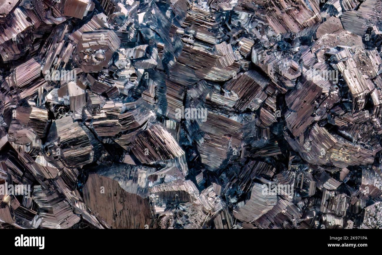 Zinc is a chemical element with the symbol Zn and atomic number 30. Stock Photo