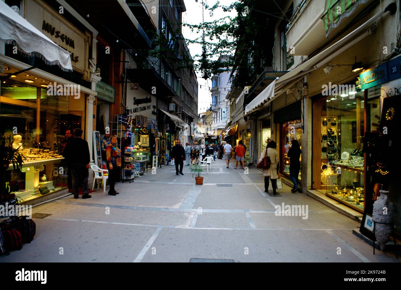 Athens Greece Plaka Jewellery Stores Stock Photo Alamy