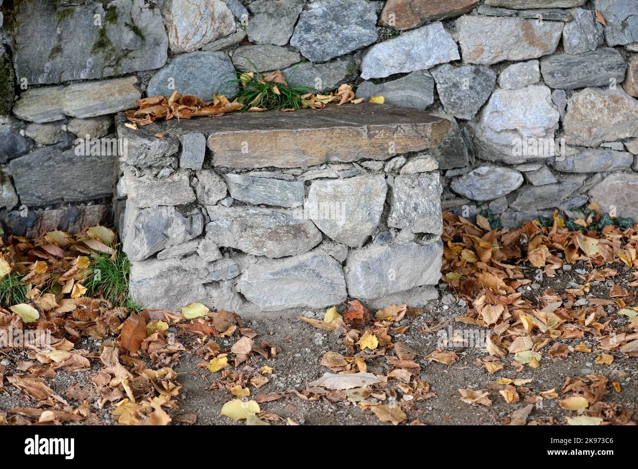 Stone Staircase assembled from stones Stock Photo