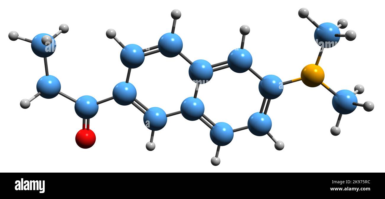 3D image of Prodan skeletal formula molecular chemical structure of