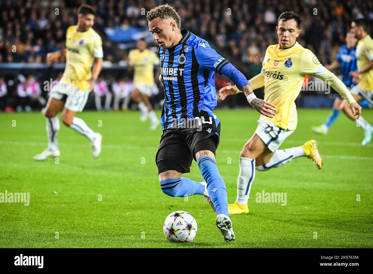 Club's Noa Lang celebrates after scoring the 1-3 goal during a soccer match  between RSC Anderlecht and Club Brugge KV, Thursday 20 May 2021 in Anderle  Stock Photo - Alamy