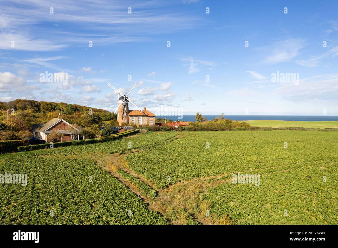 The windmill at Weybourne in north Norfolk, UK Stock Photo
