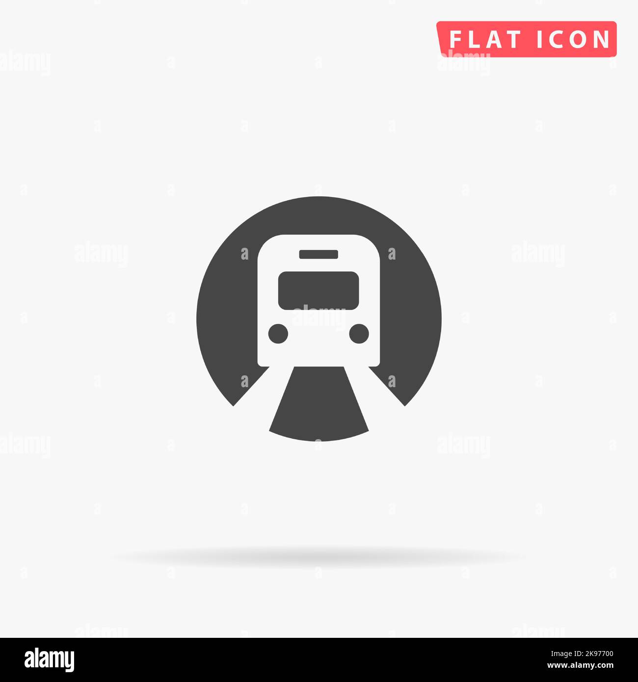 Subway flat vector icon. Hand drawn style design illustrations. Stock Vector