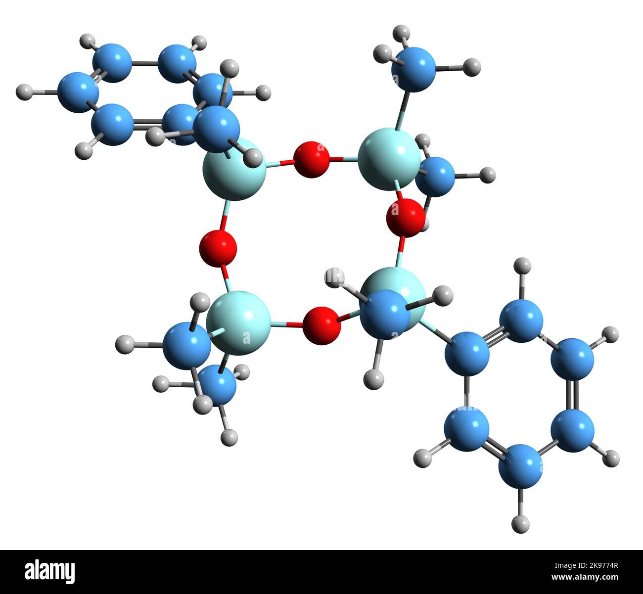 3D image of Quadrosilan skeletal formula - molecular chemical structure ...