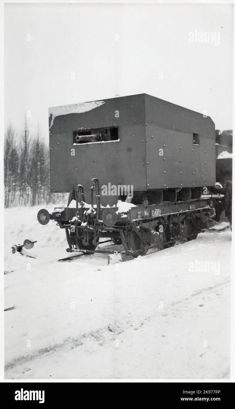 Armor train 2 Boden at the national border. Redeveloped ore carriage ...