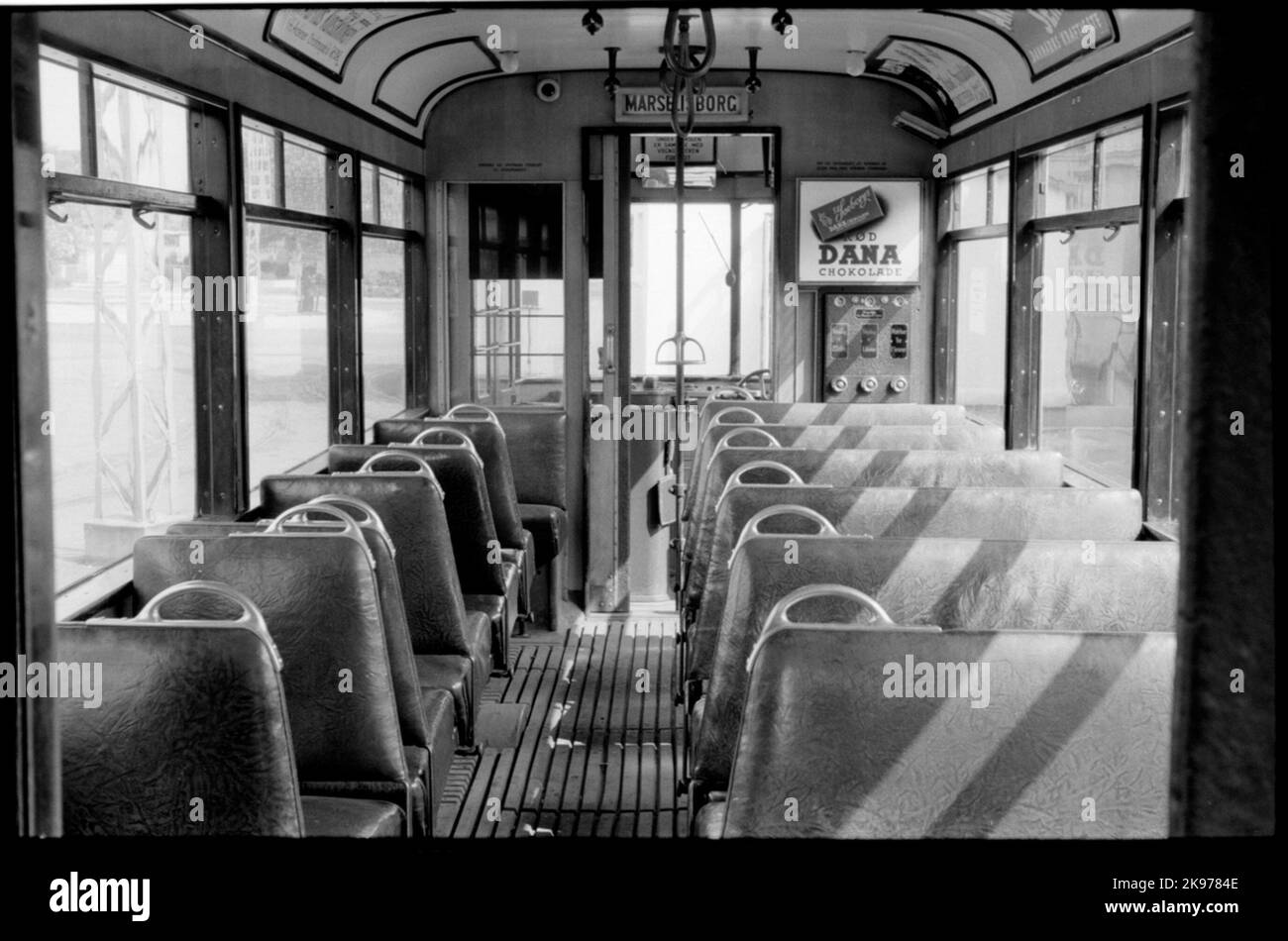 Interior in Aarhus Sporveje, Ås tram 17 Stock Photo - Alamy