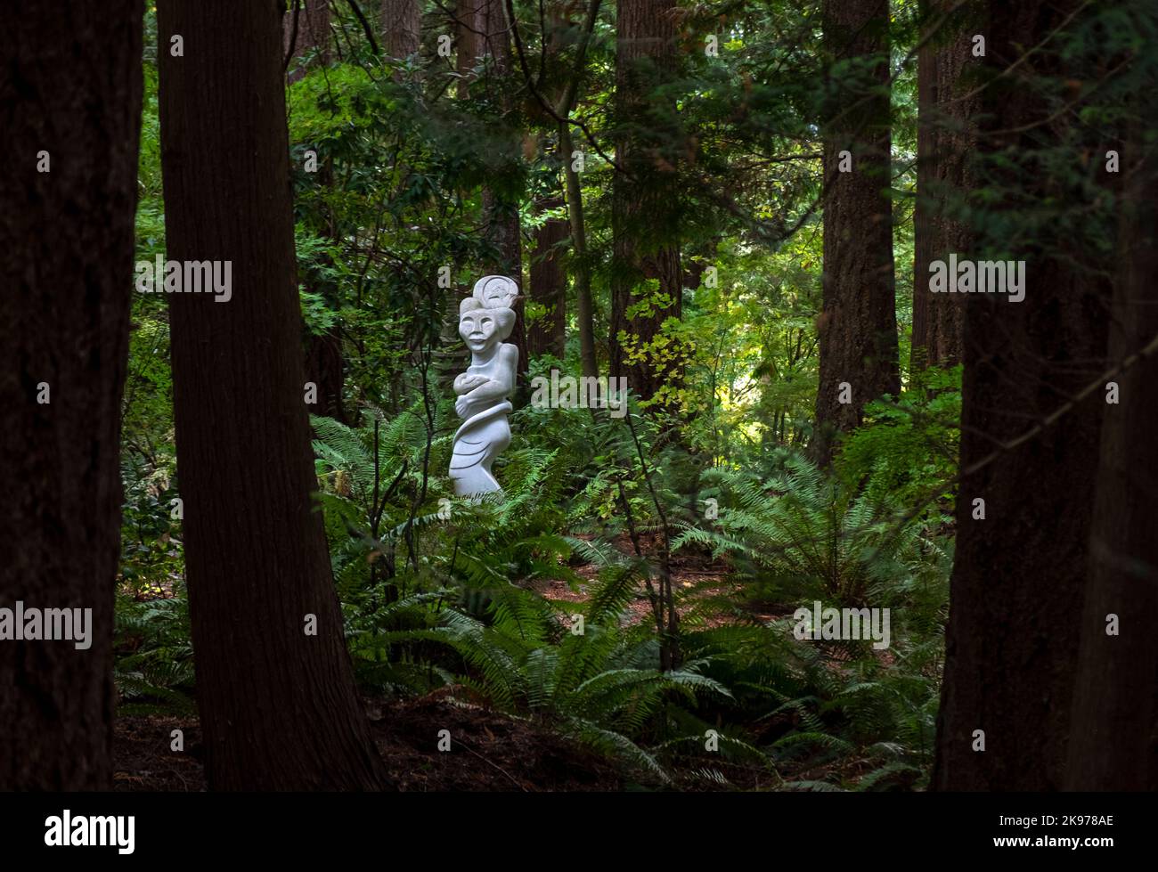 Sculpture at Big Rock Garden Park, Bellingham, Washington, USA Stock