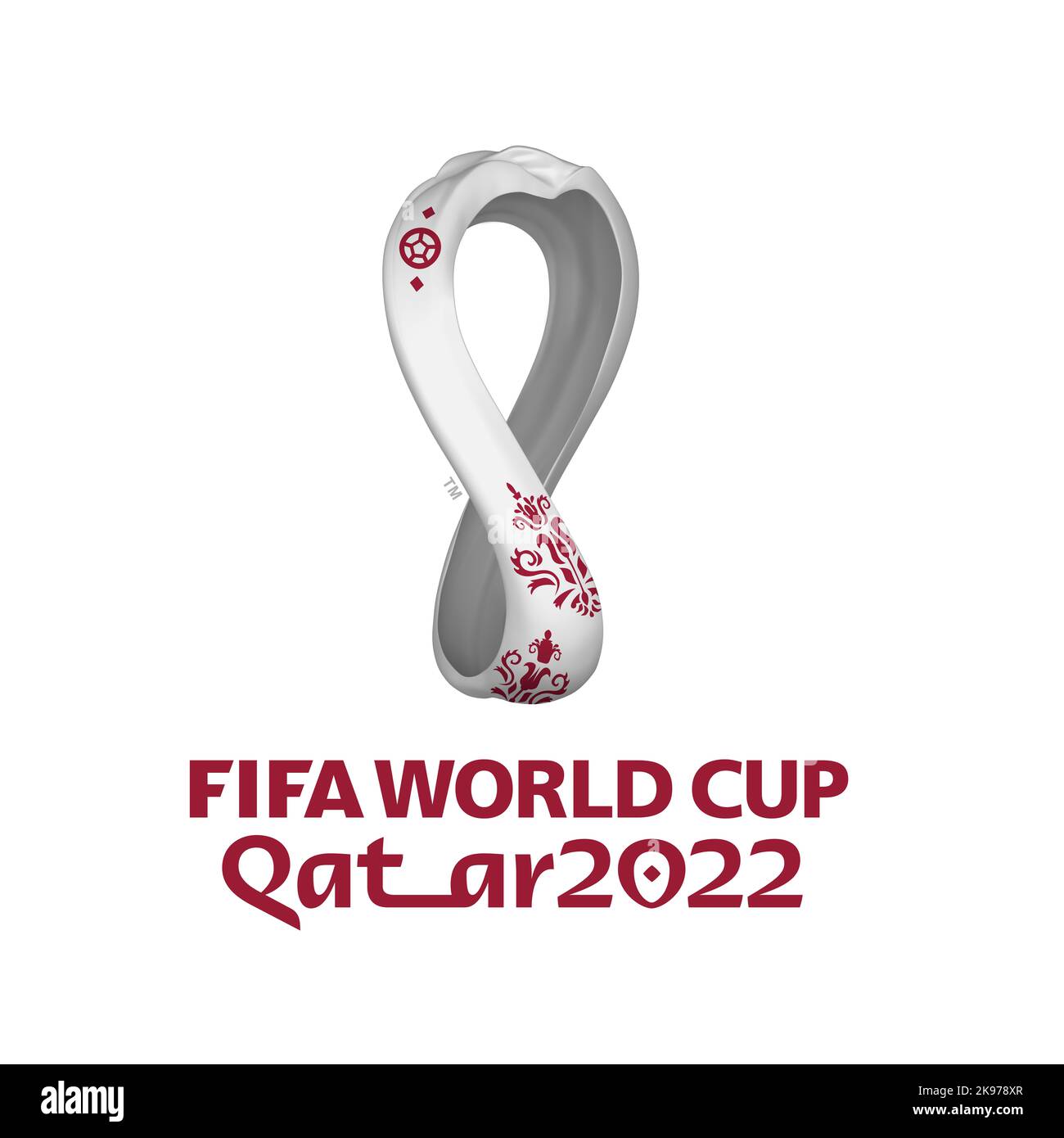 Qatar 2022 football world cup logo Cut Out Stock Images & Pictures - Alamy