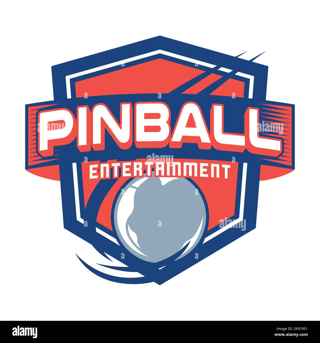 Pinball Game Arcade Vintage Retro Badge Emblem Hipster Logo Vector Icon
