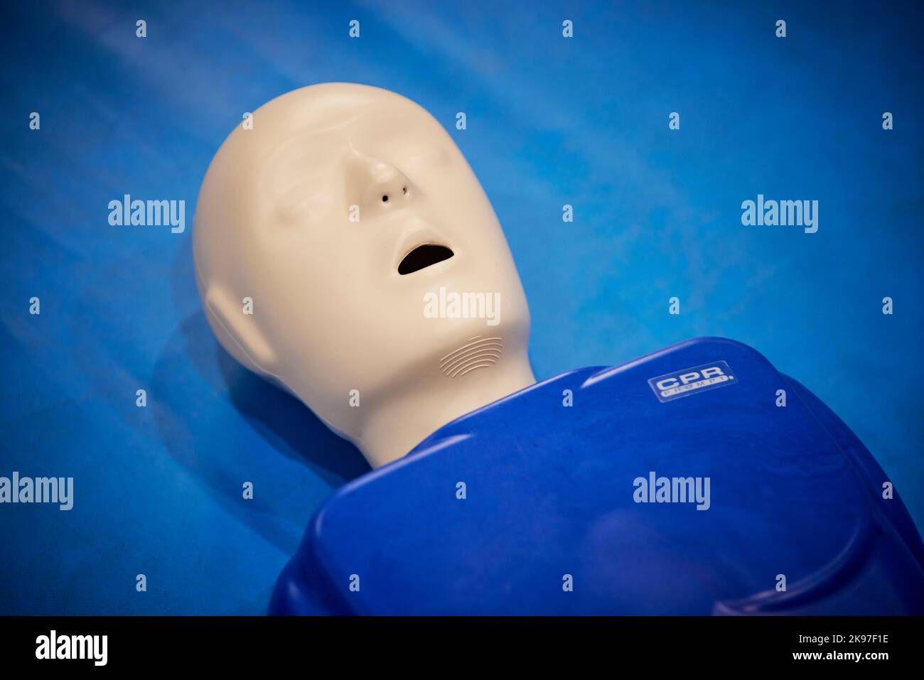 CPR Cardiopulmonary resuscitation  dummy to practice first aid and chest compressions Stock Photo