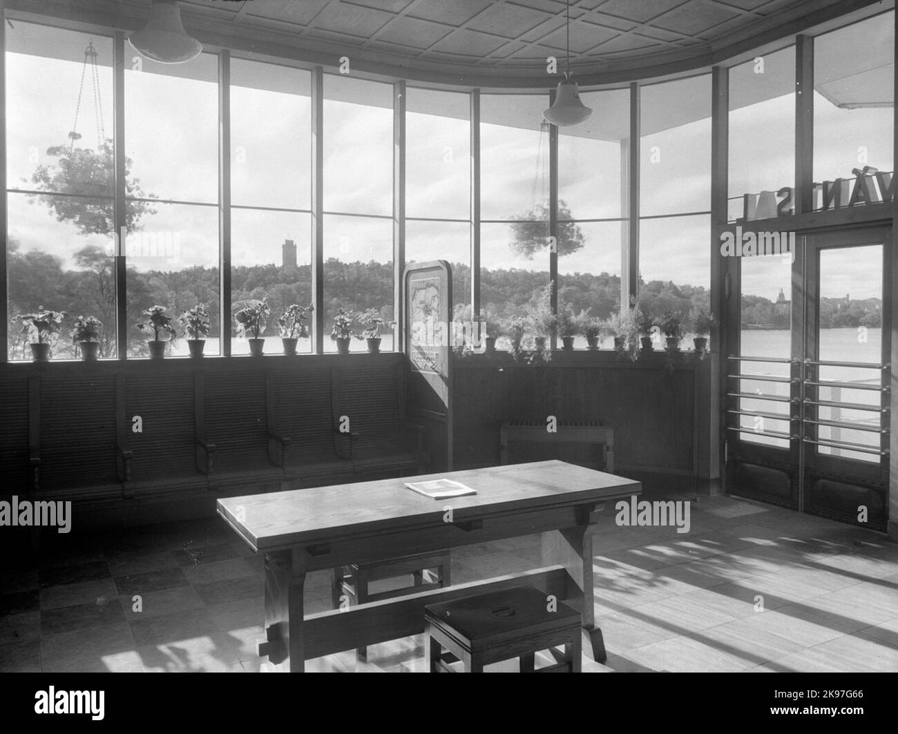 The Stockholm Exhibition 1930. Part of waiting room Stock Photo Alamy