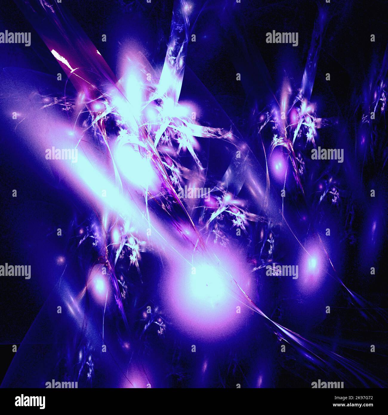 bright abstract background of glowing weaves of blue lines on a dark ...