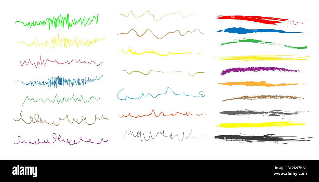 Vector illustration set of markers including elements. Stock Vector