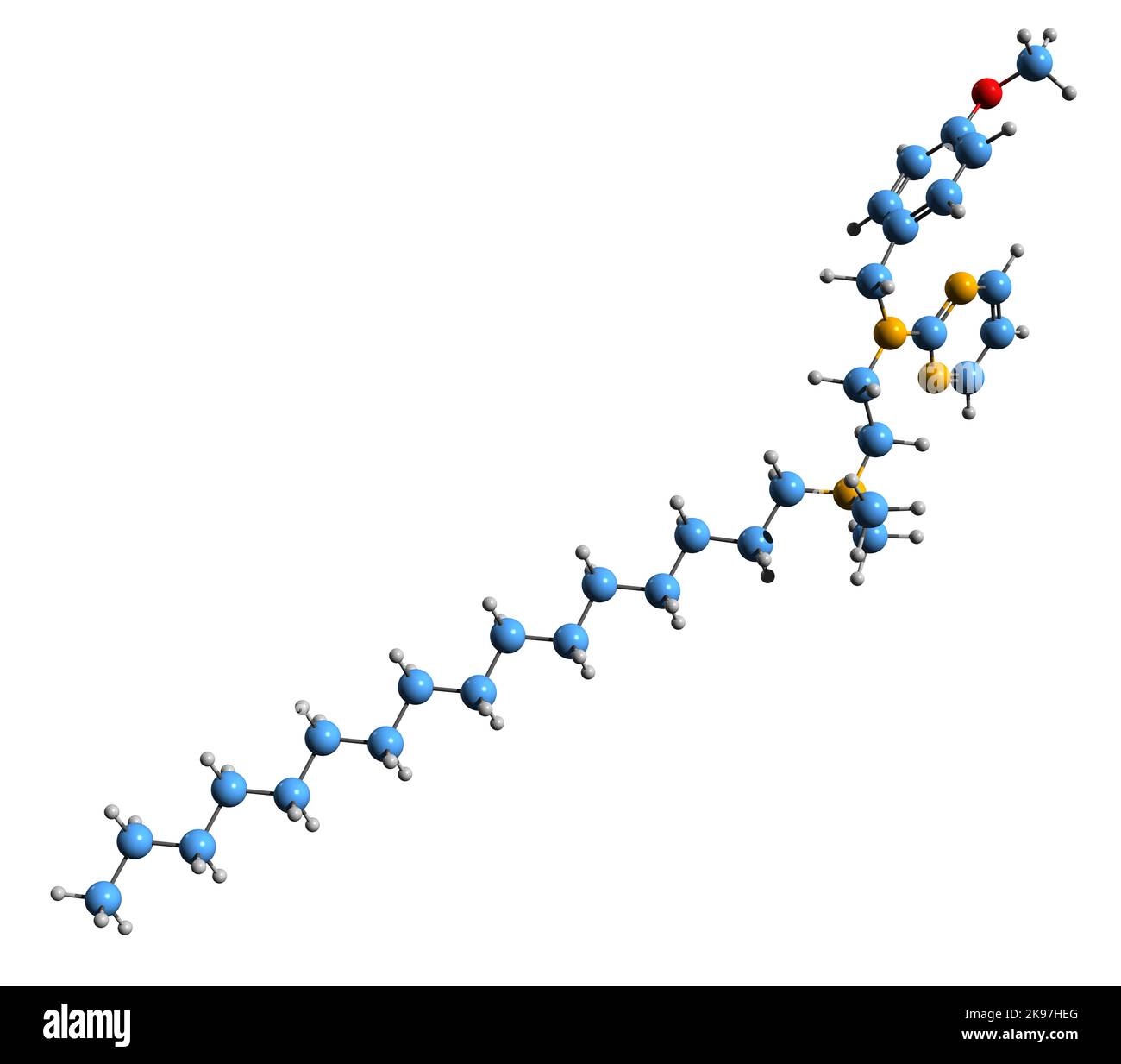 3D image of Thonzonium bromide skeletal formula molecular chemical
