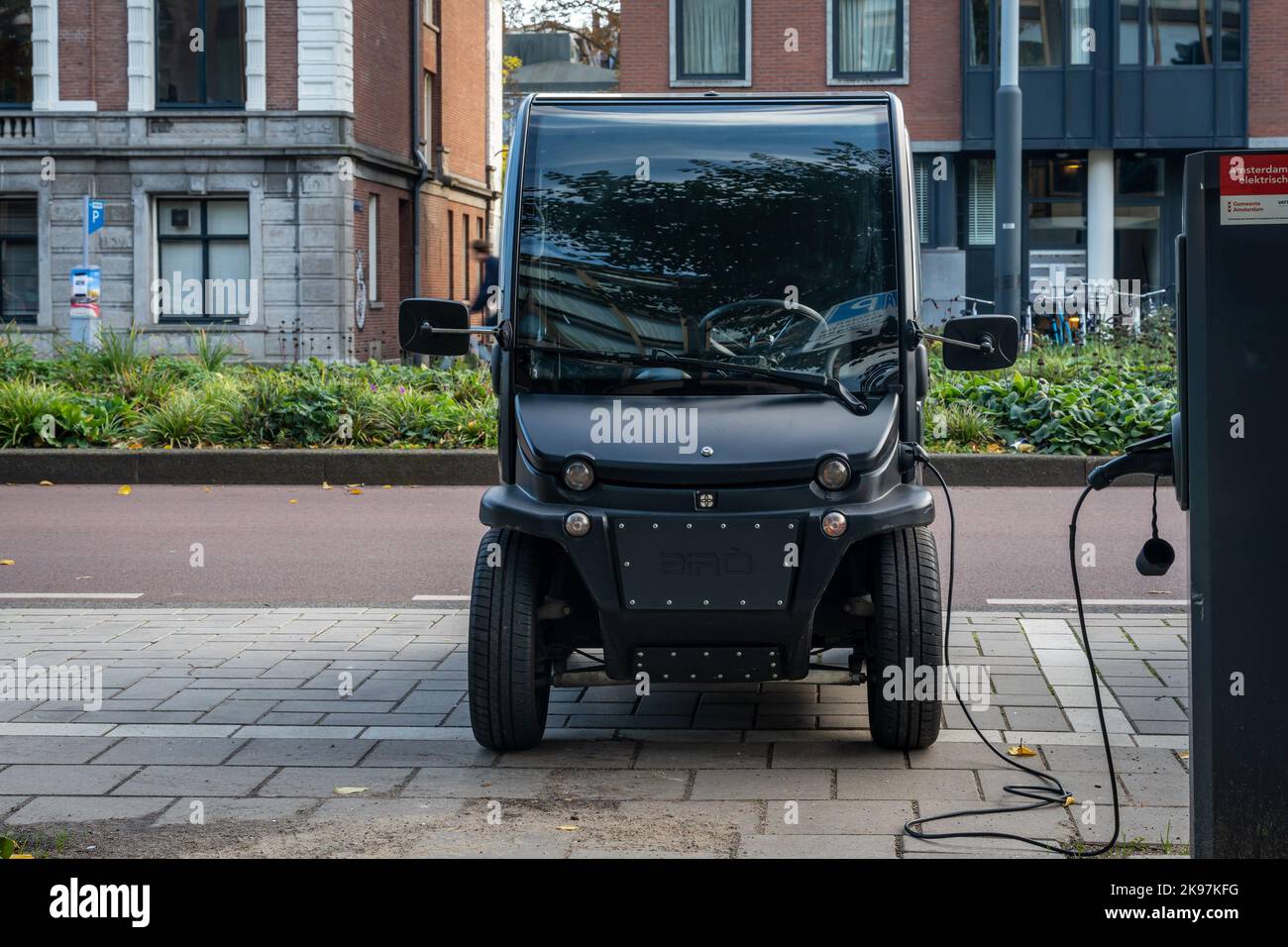 Amsterdam, The Netherlands, 26.10.2022, Modern twoseat electric micro