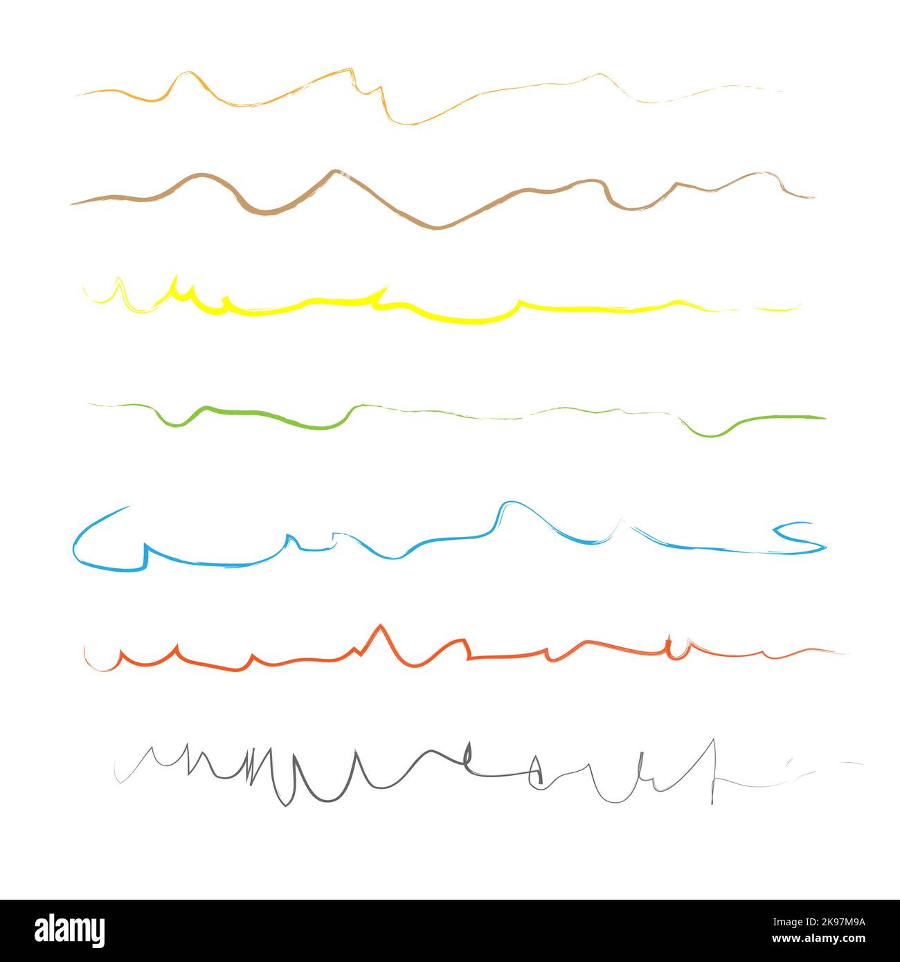 Vector illustration set of markers including elements. Stock Vector