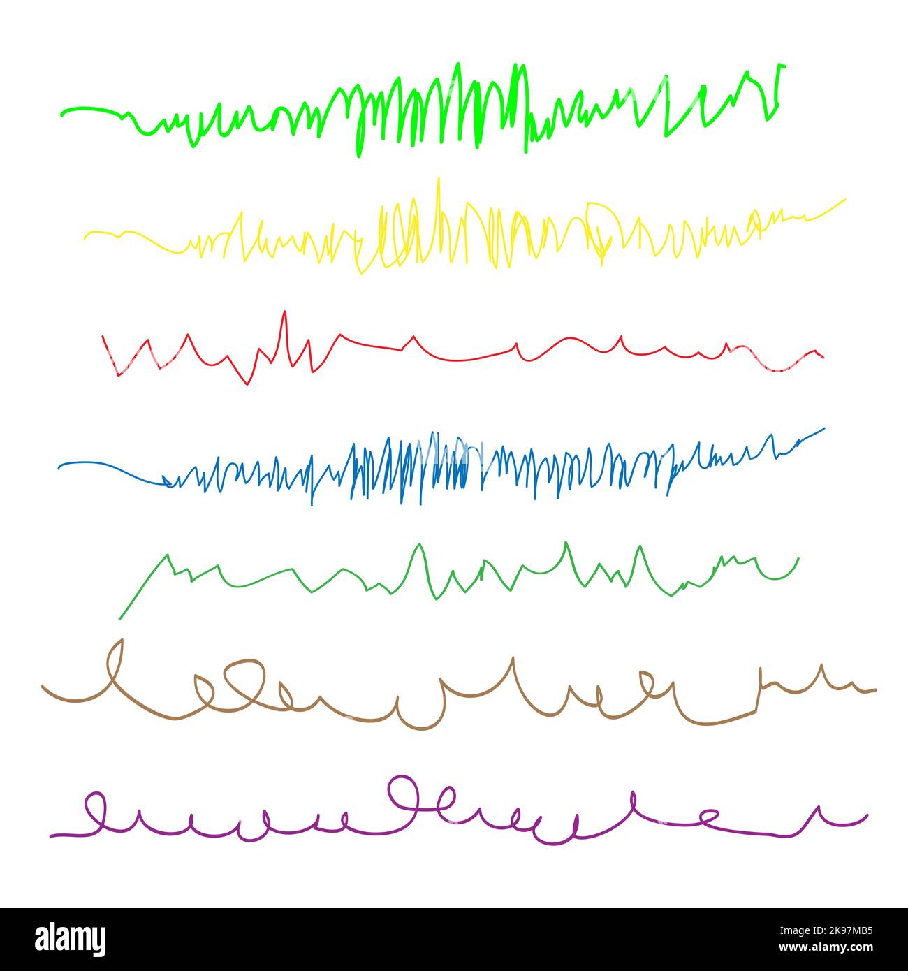 Vector illustration set of markers including elements. Stock Vector
