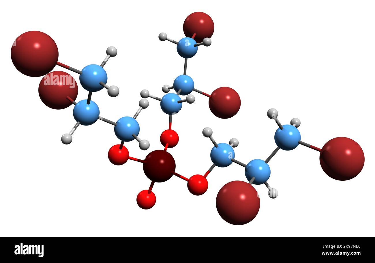 3D image of Fyrol HB 32 skeletal formula molecular chemical structure