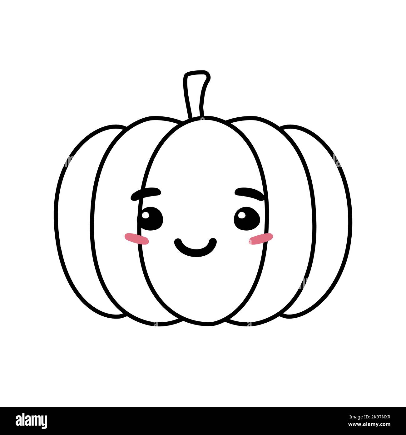 Cute Pumpkin Clipart Black And White