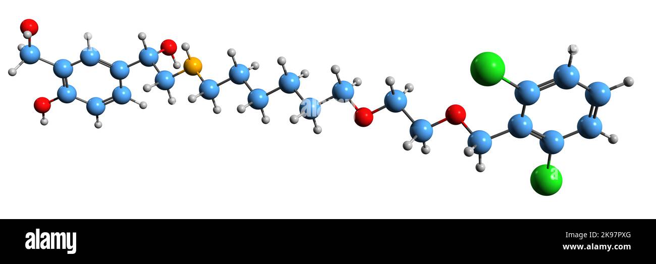 3D image of Vilanterol skeletal formula molecular chemical structure